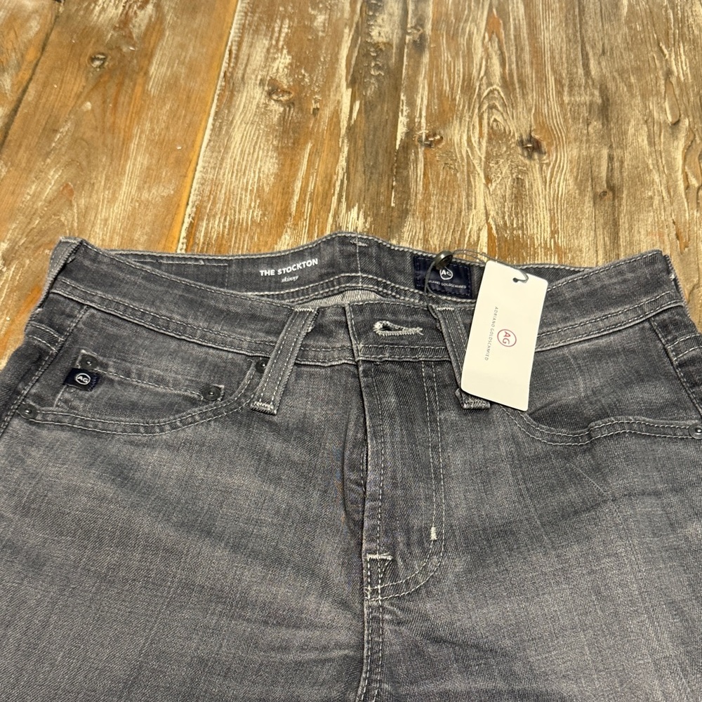 AG Adriano Goldschmied Men's Slim Straight Jeans in Gray